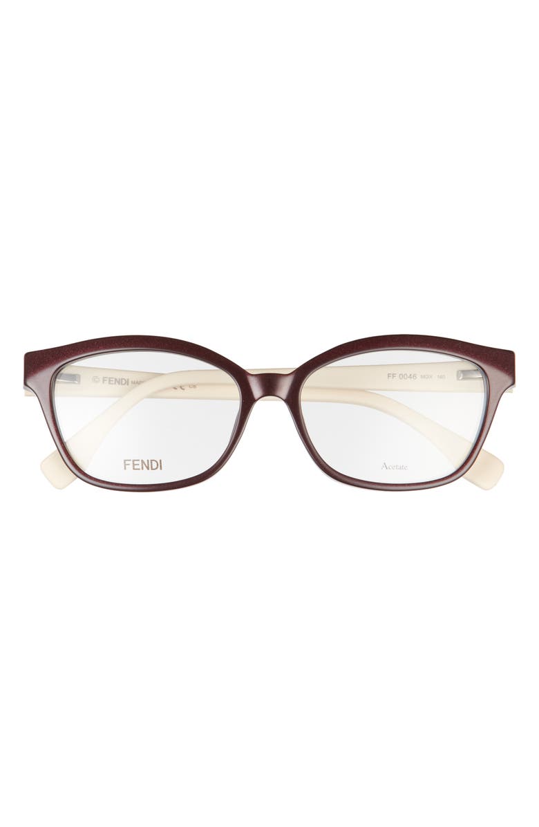 Fendi 54mm Square Optical Frames, Main, color, 