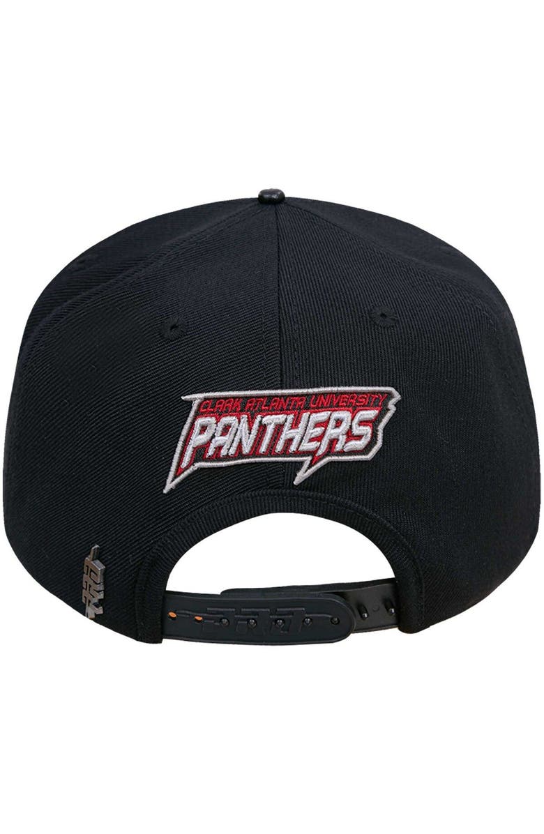 PRO STANDARD Men's Pro Standard Black Clark Atlanta Panthers Arch Over Logo Evergreen Snapback Hat, Alternate, color, 