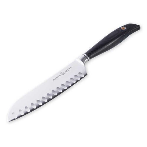 Messermeister Blacksmith Santoku Knife With Kullens 6.5 Inches In Black
