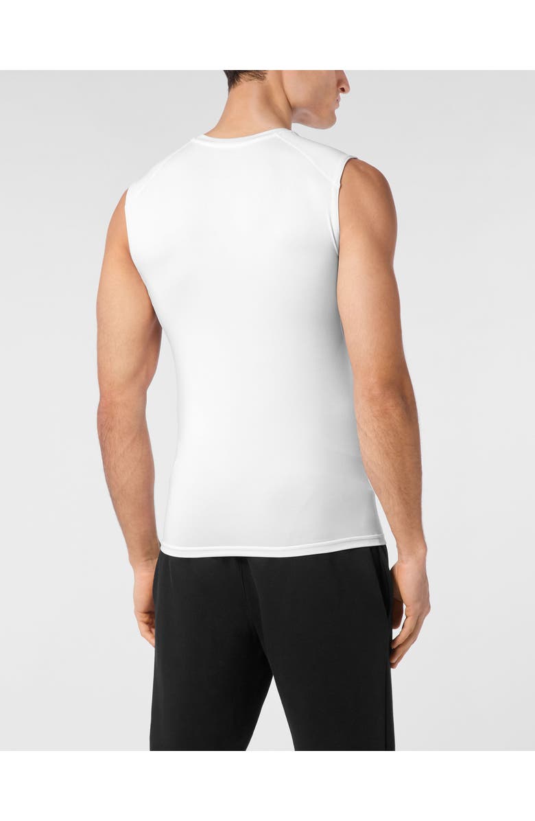 PLEIN SPORT Technical Jersey T-Shirt Sleeveless Men, Alternate, color, White