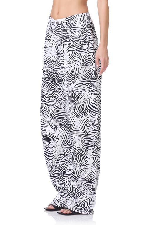 AFRM AFRM RHETT ZEBRA PRINT CARPENTER JEANS 
