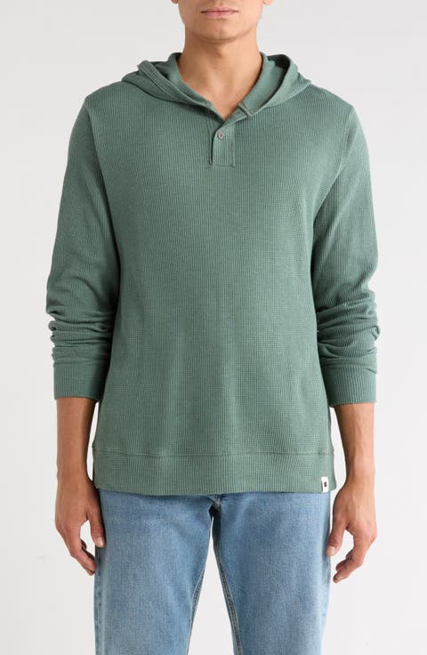 Waffle Knit Jersey Hoodie