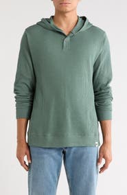 Lucky Brand Waffle Knit Jersey Hoodie