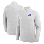 FANATICS Men's Fanatics Heather Gray Los Angeles Rams Clutch Quarter-Zip Pullover