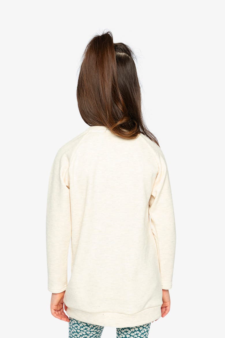 Brushed Jersey Strawberry Appliqué Raglan Sleeve Tunic, Alternate, color, Beige