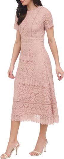 Scalloped Lace Midi Dress