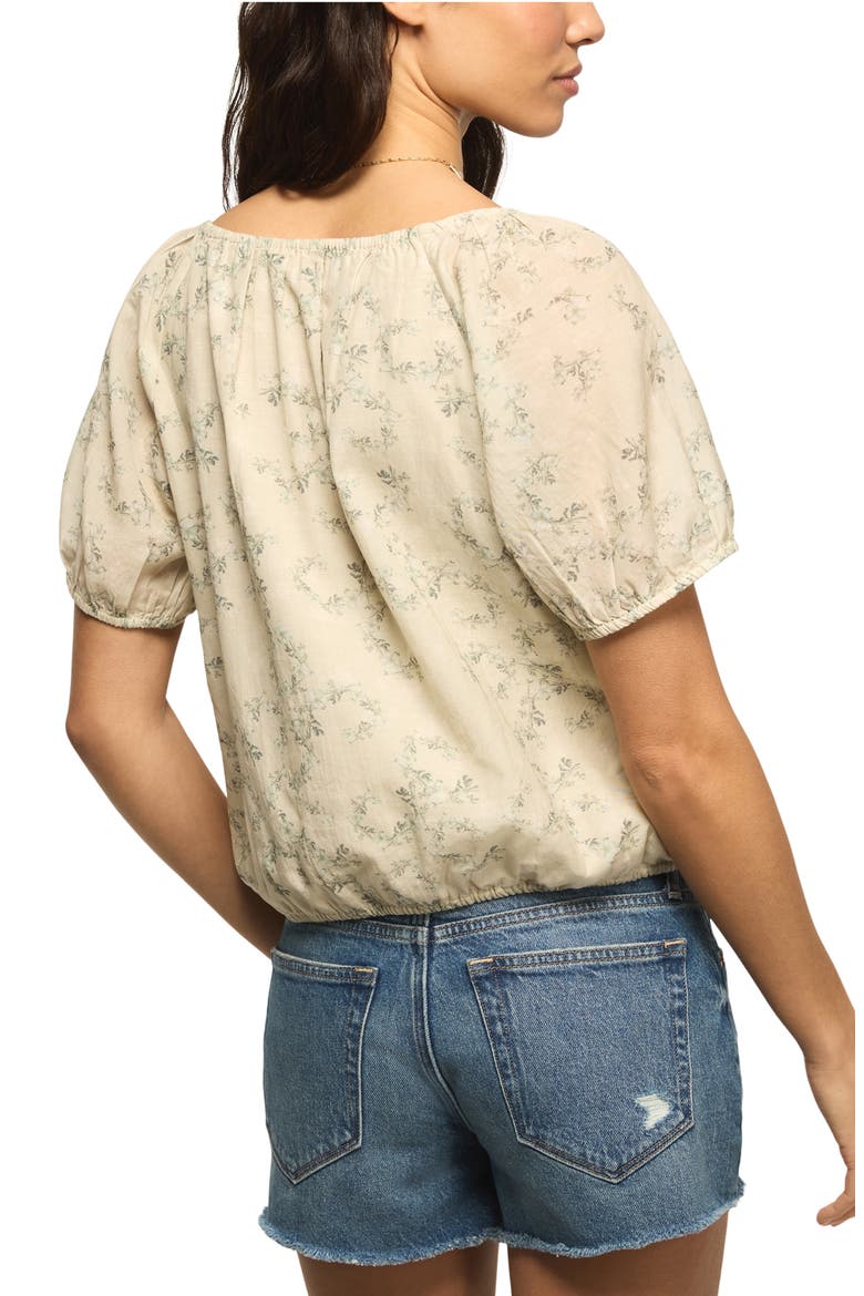 Bubble Hem Top, Alternate, color, GREEN FLORAL