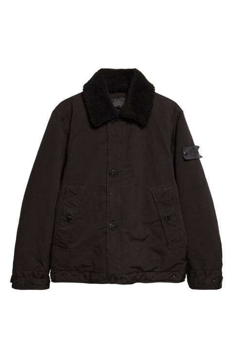 Genuine Shearling Collar Jacket