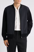 Theory Mixed Media Sweater Bomber Jacket