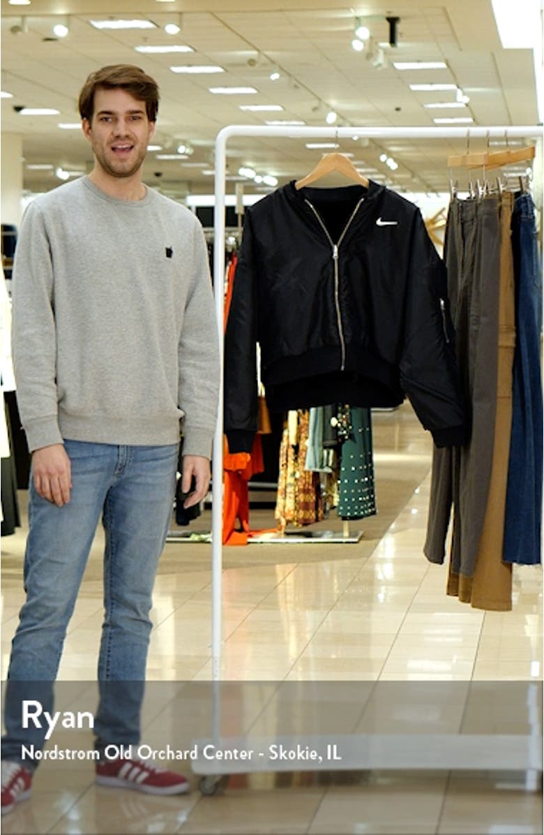 Sportswear Reversible Faux Fur Bomber Jacket, sales video thumbnail