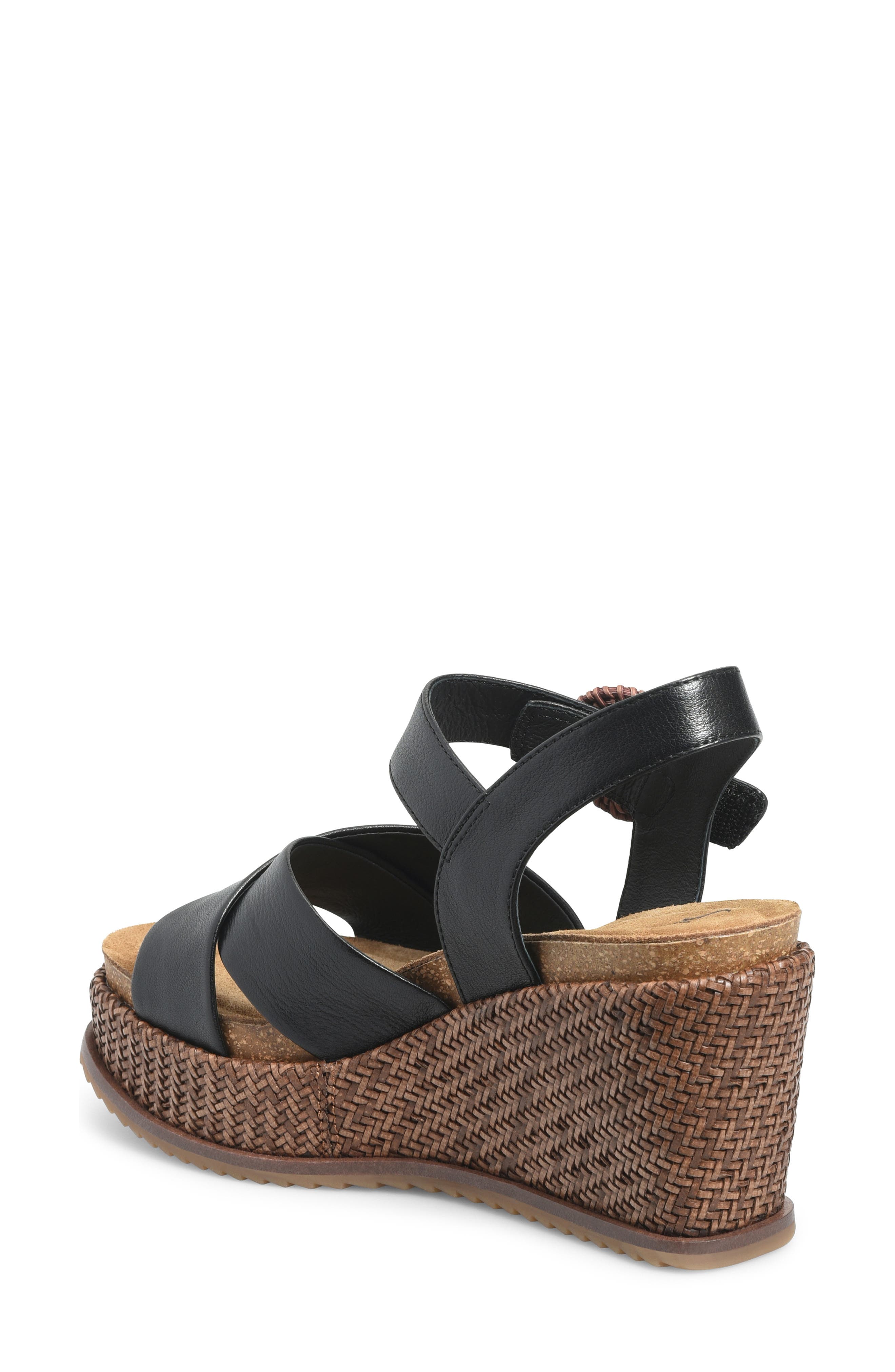 Söfft Dorathy Slingback Platform Wedge Sandal, Alternate, color, Black