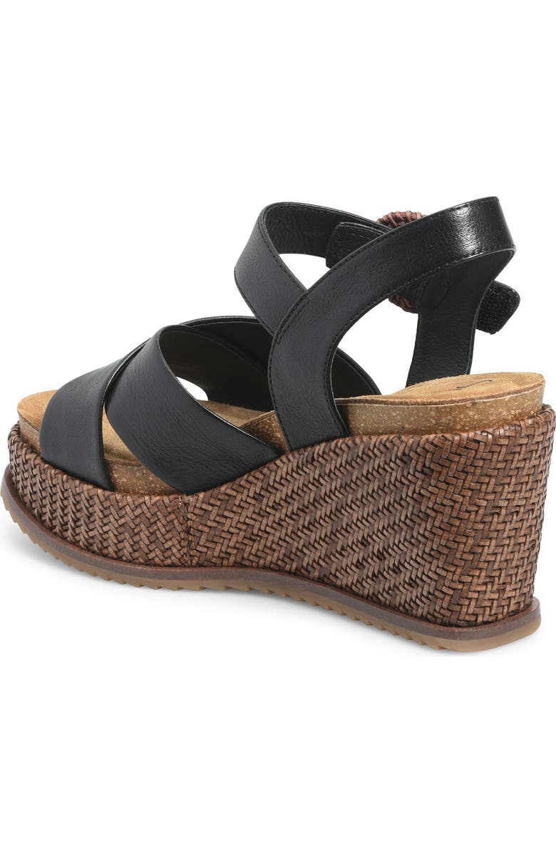 Söfft Dorathy Slingback Platform Wedge Sandal, Alternate, color, Black
