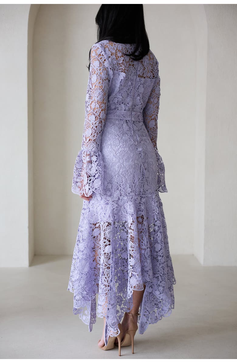 Vasiliki Leila High Neck Lace Dress Lilac, Alternate, color, Lilac