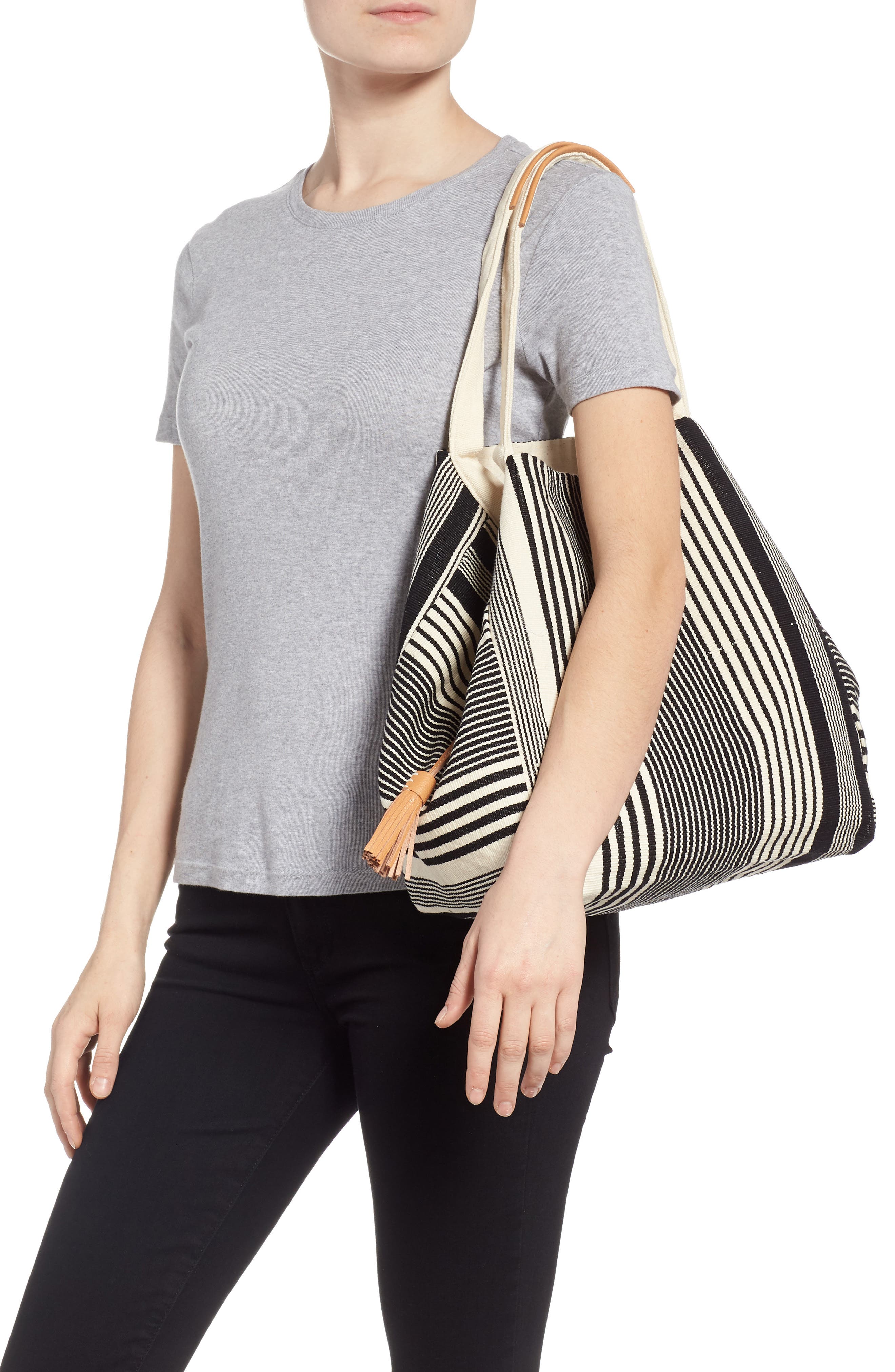 Mercado Global Rosa Woven Tote, Alternate, color, 