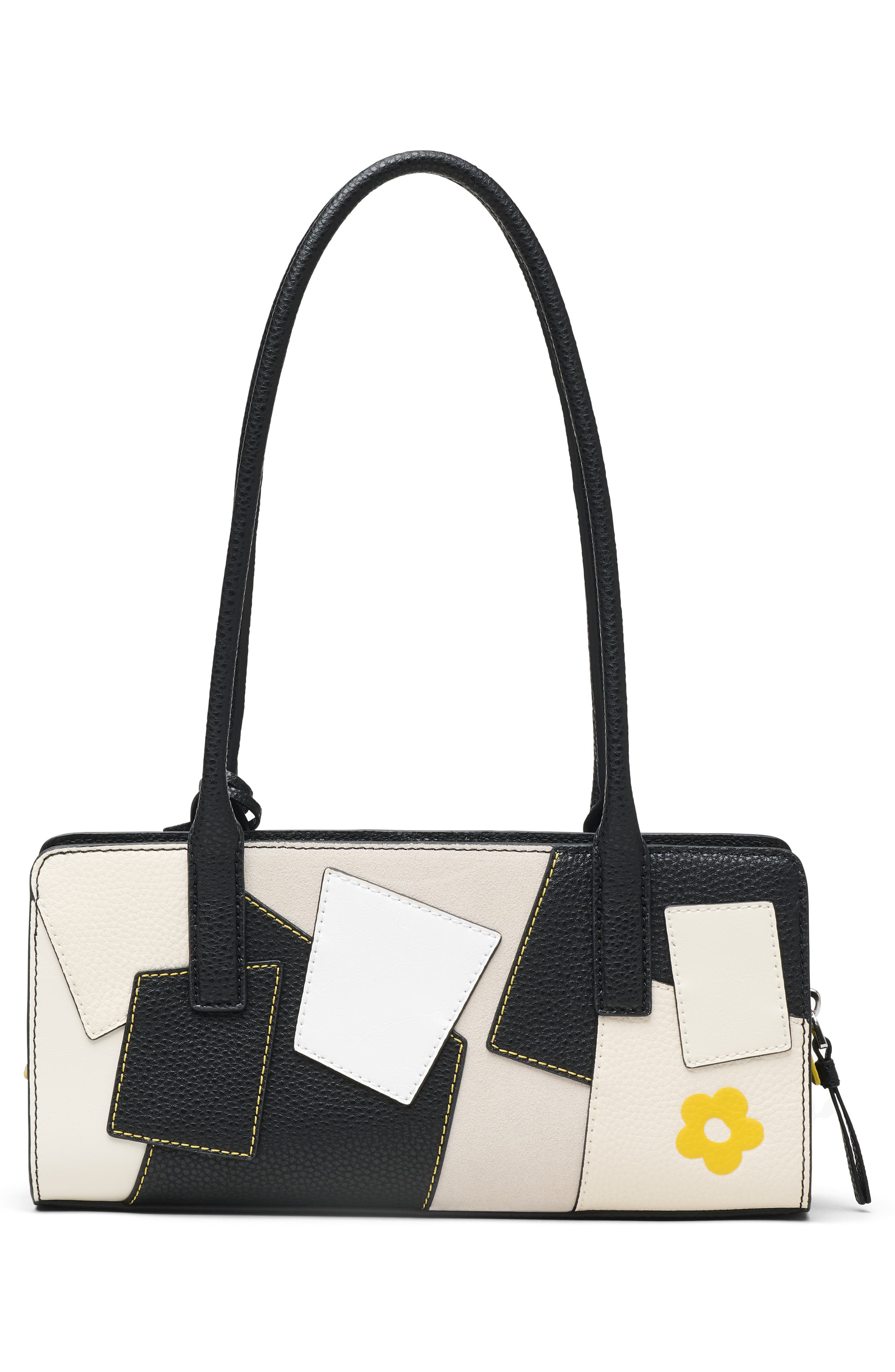 Patchwork Bold Satchel Bag, Alternate, color, BLACK MULTI