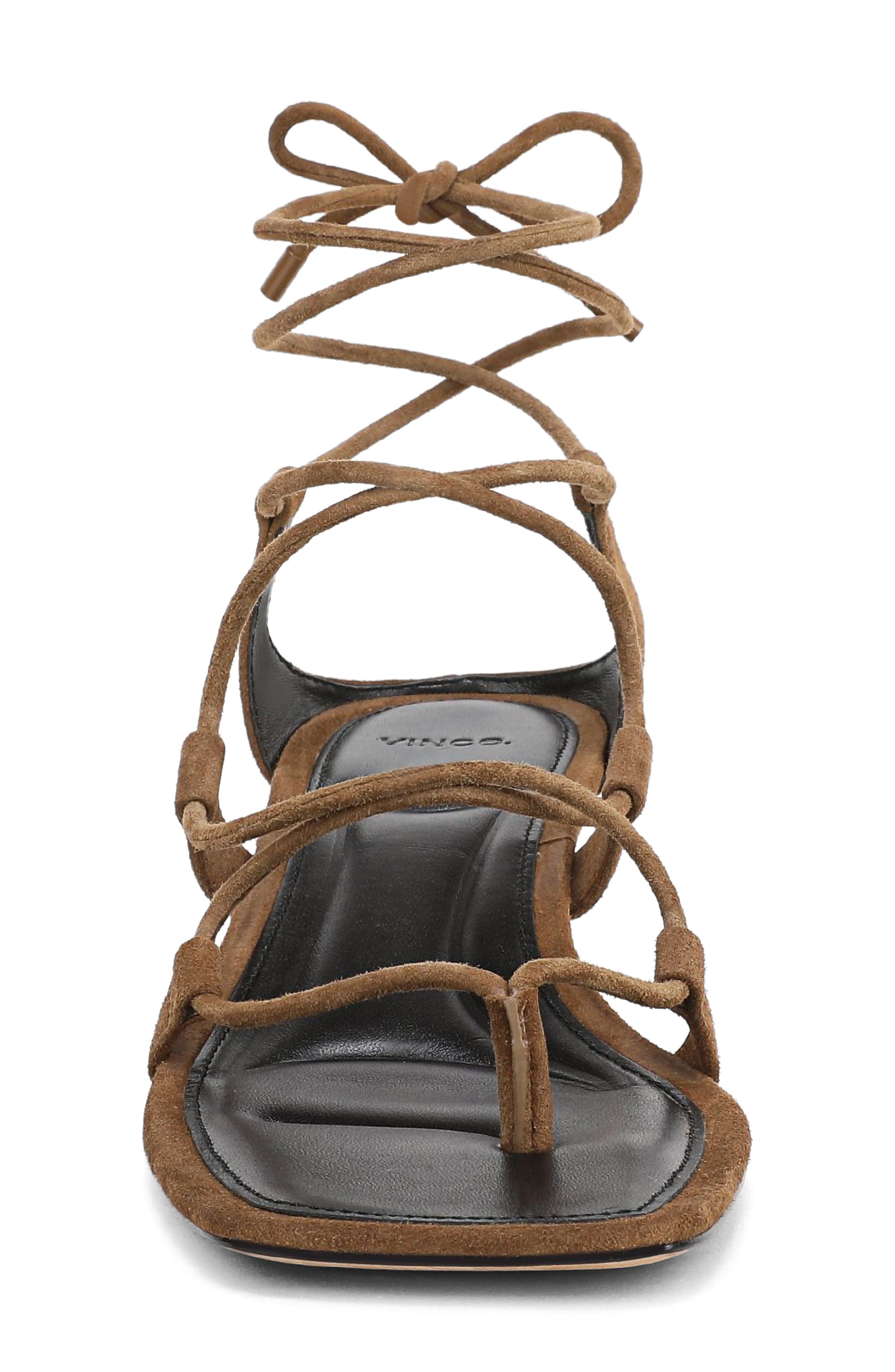 Paulette Ankle Wrap Sandal, Alternate, color, ELMWOOD