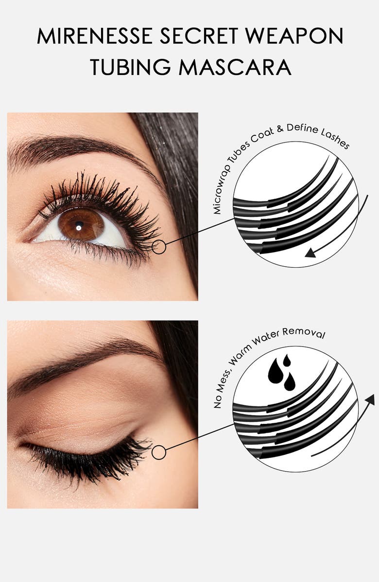 MIRENESSE Define Art Duet Jet Black Eyeliner + Skin Hydrating Secret Weapon Supreme 24hr Mascara, Alternate, color,