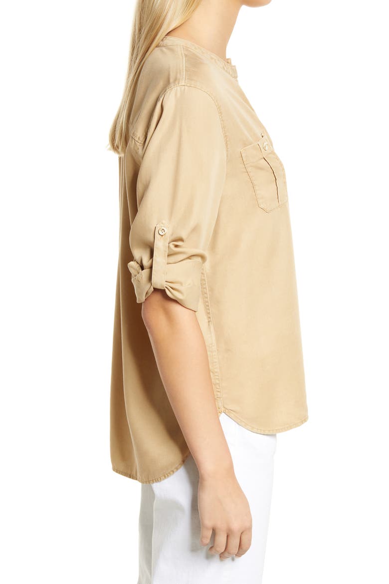 Mission Beach Long Sleeve Shirt, Alternate, color, GOLDEN HONEY