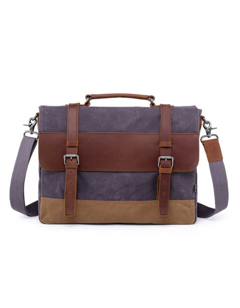 Stone Creek Waxed Canvas Laptop Briefcase