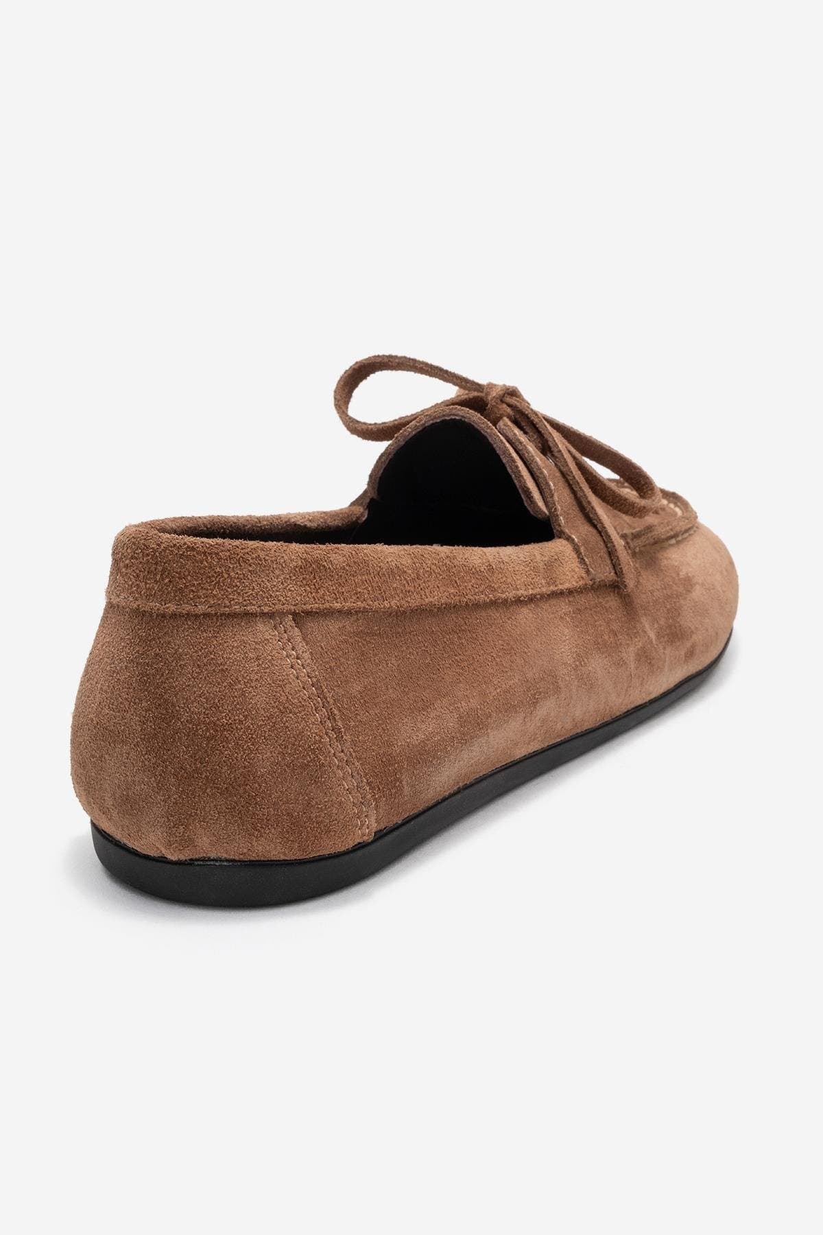 Lorven Leather Lace Up Loafer, Alternate, color, Cognac Suede Leather