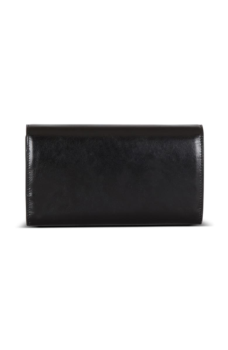 Balmain Shuffle calfskin wallet with chain, Alternate, color, Black