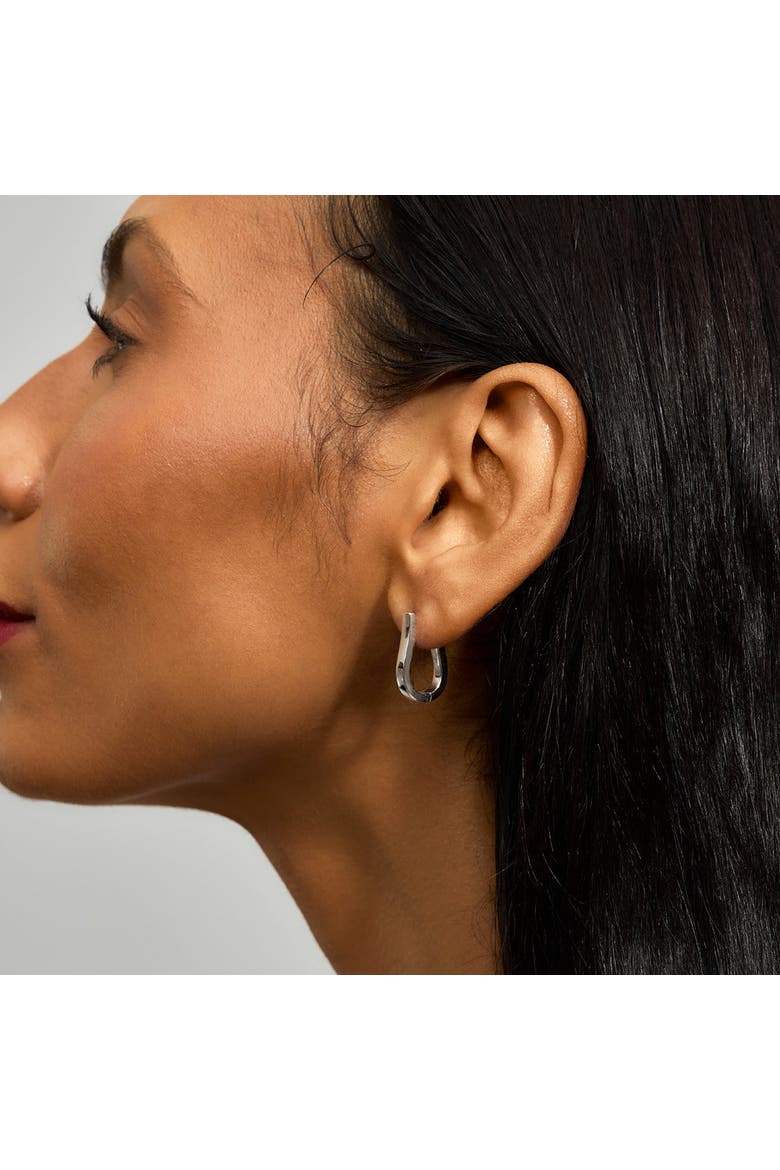Petal Hoops Medium, Alternate, color, Sterling Silver
