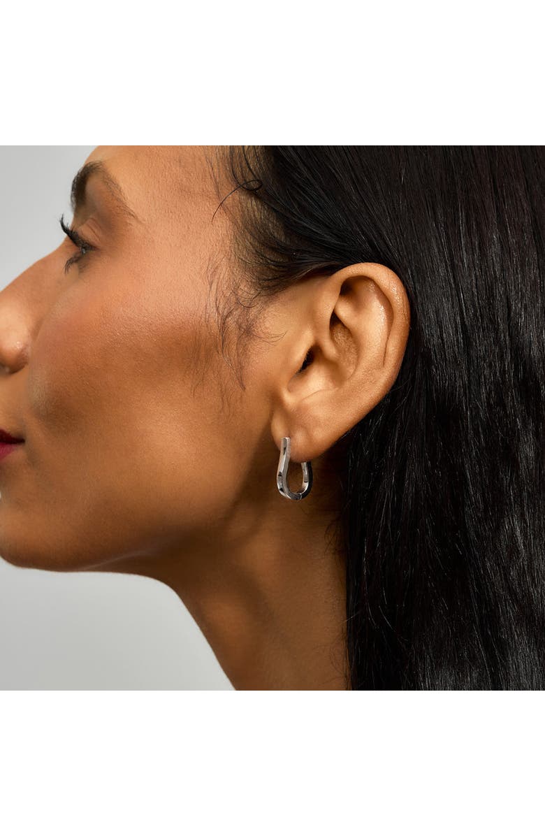 Lucy Quartermaine Petal Hoops Medium, Alternate, color, Sterling Silver