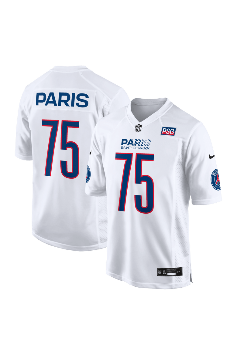 Men's Nike  White Paris Saint-Germain 2025 Soccer x NFL Game Jersey, Main, color, White