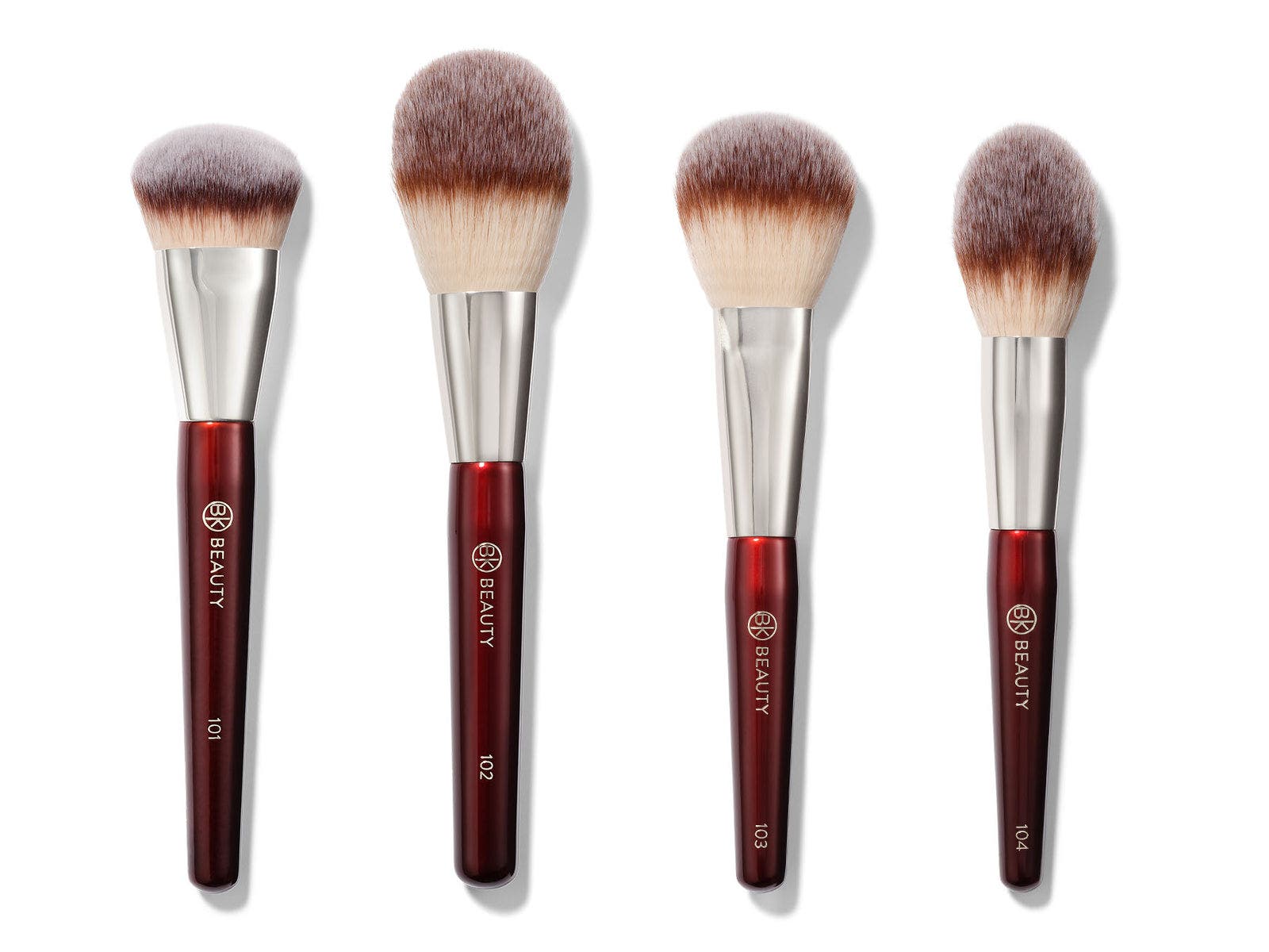 Bk Beauty Essentials Collection Face Brush Set In Burgundy