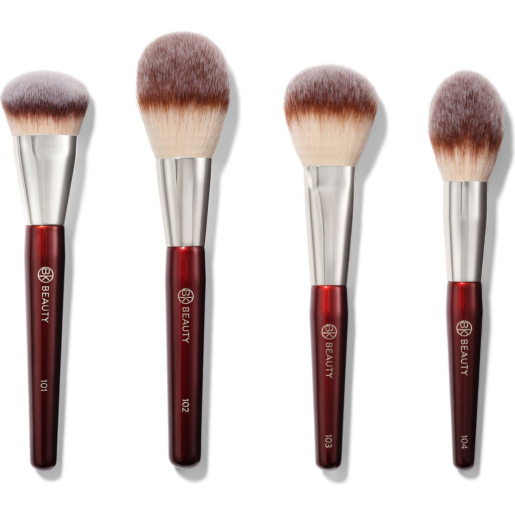 Bk Beauty Essentials Collection Face Brush Set In Burgundy