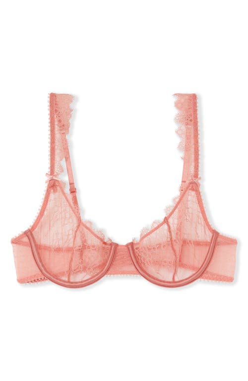 Etam Allusion Classique Underwire Balconette Bra In Pink