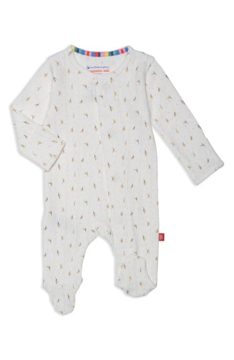 Floral Pointelle Magnetic Footie (Baby)