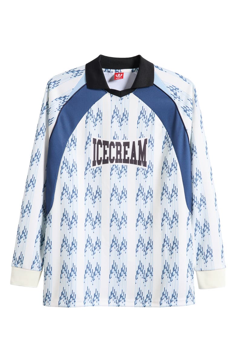 ICECREAM Dropper Long Sleeve Soccer Jersey, Alternate, color, Antique White