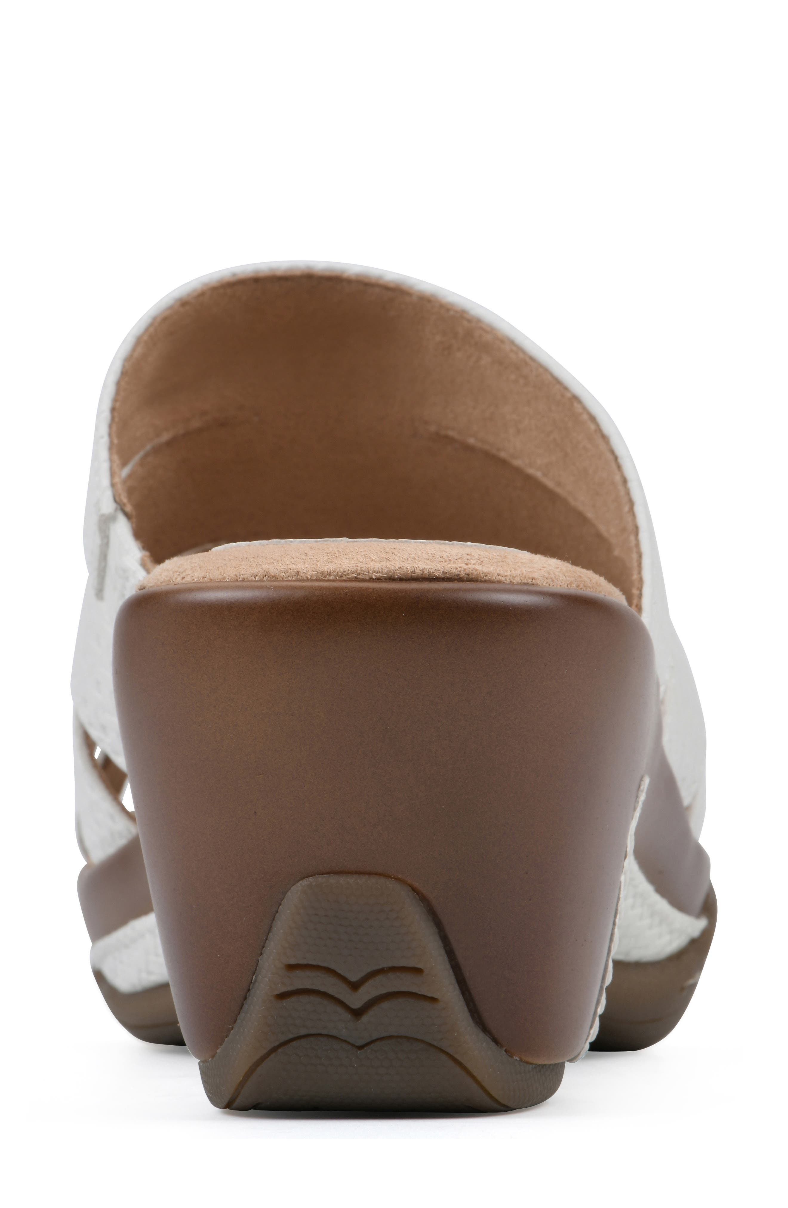 White Mountain Footwear Valora Wedge Sandal, Alternate, color, White Woven
