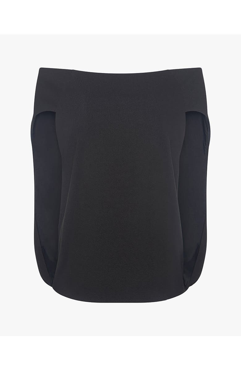 WeWoreWhat Off Shoulder Cape Top, Alternate, color, Black