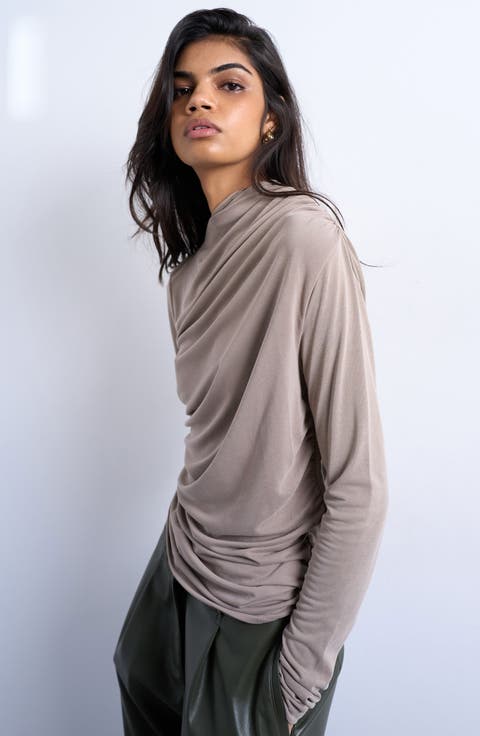Ruched Long Sleeve Top