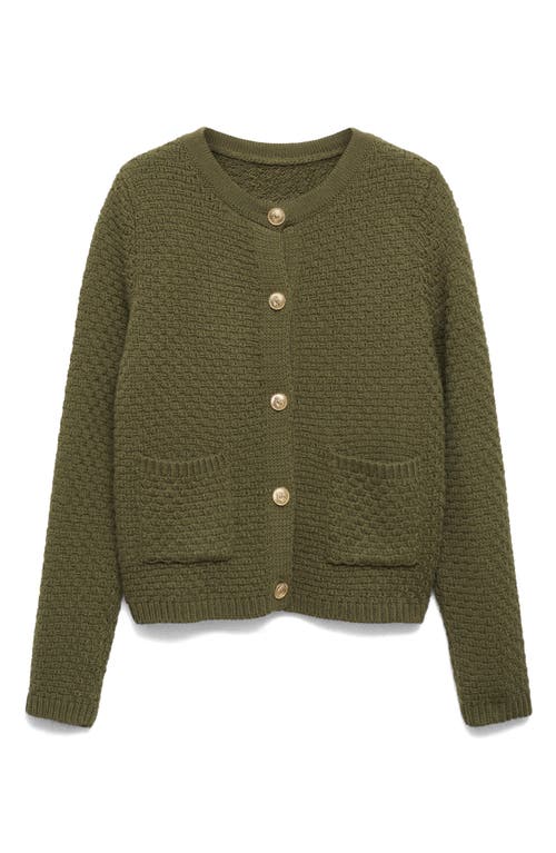MANGO MANGO TEXTURED CARDIGAN