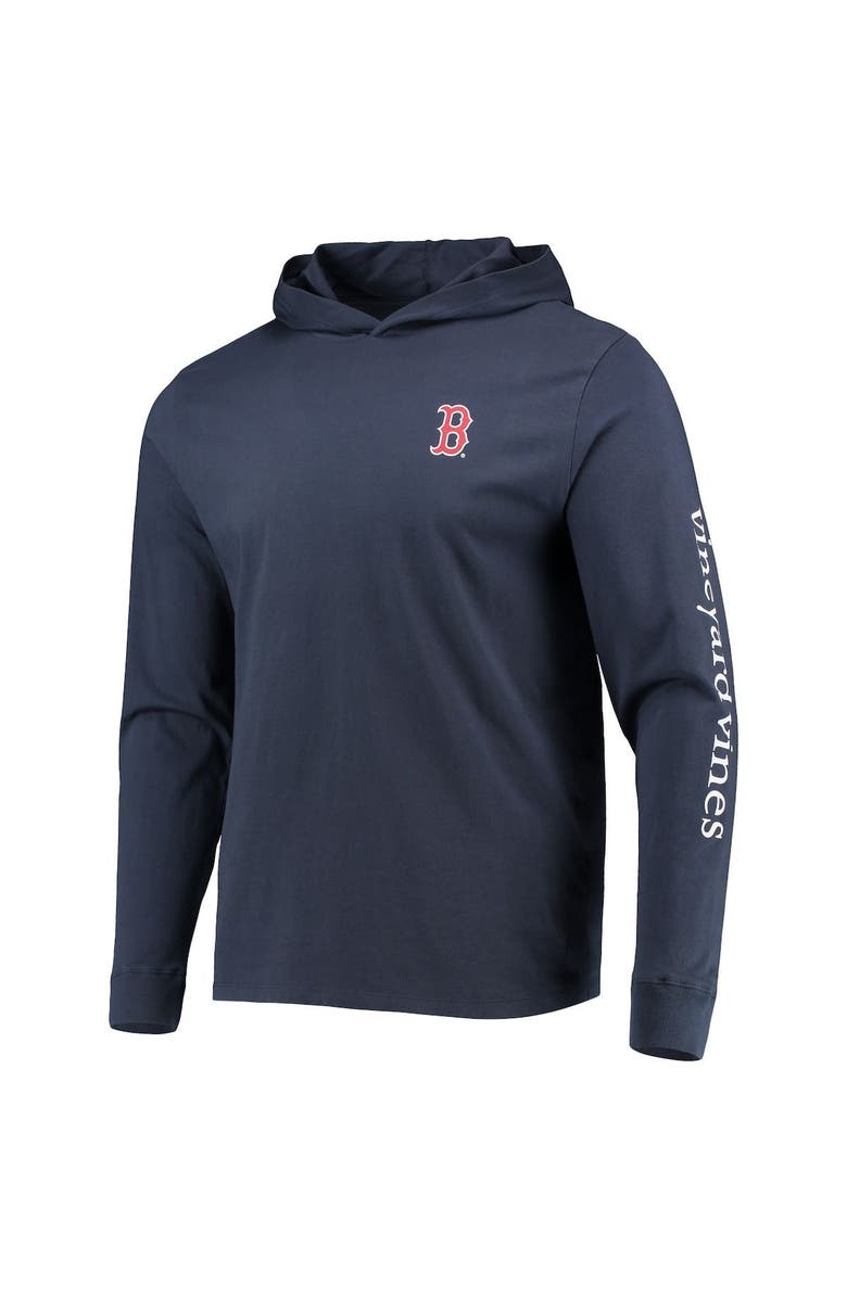 vineyard vines Men's Vineyard Vines Navy Boston Red Sox Logo Hoodie Long Sleeve T-Shirt, Alternate, color, 