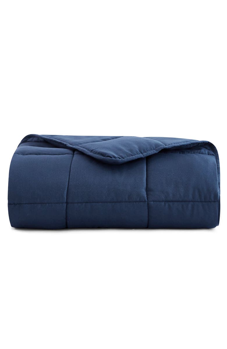 PUR SERENITY 12 lbs Microfiber Weighted Blanket 48x72" - Navy, Alternate, color, 