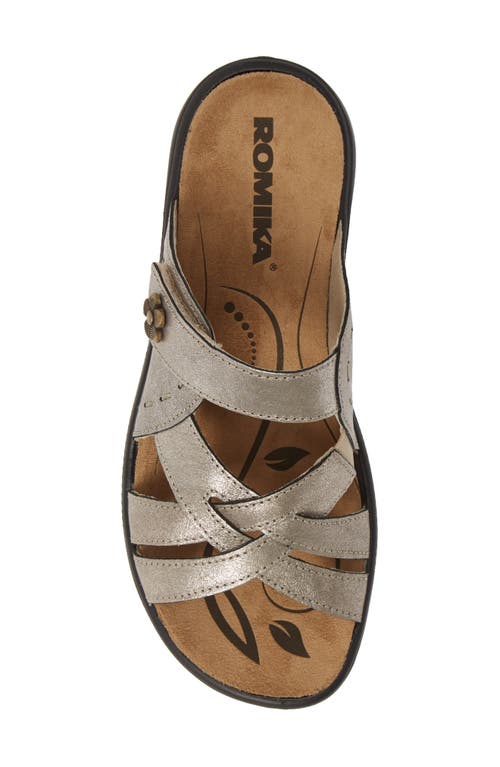 Romika ® Ibiza 99 Slide Sandal In Platin Leather