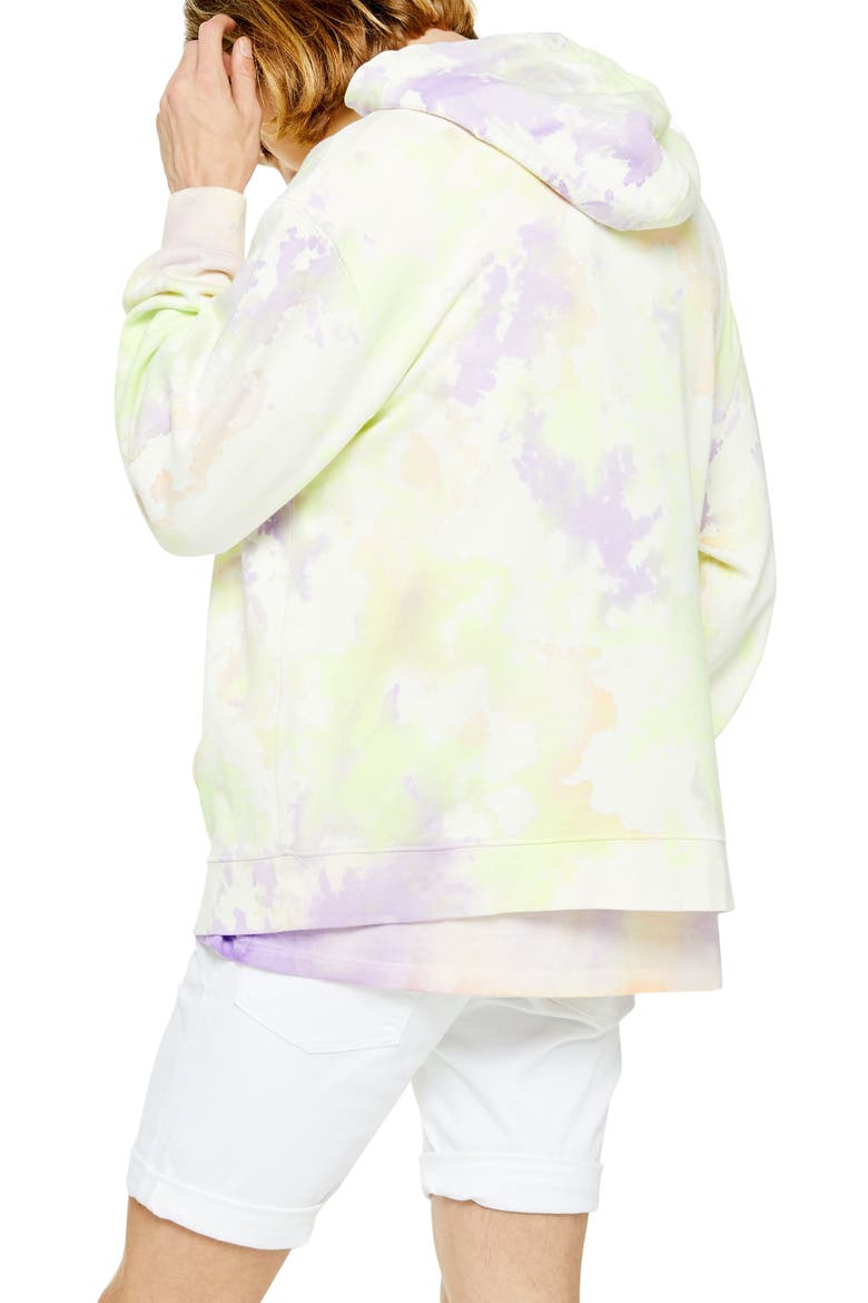 Holi Tie Dye Hooded Sweatshirt, Alternate, color, YELLOW MULTI