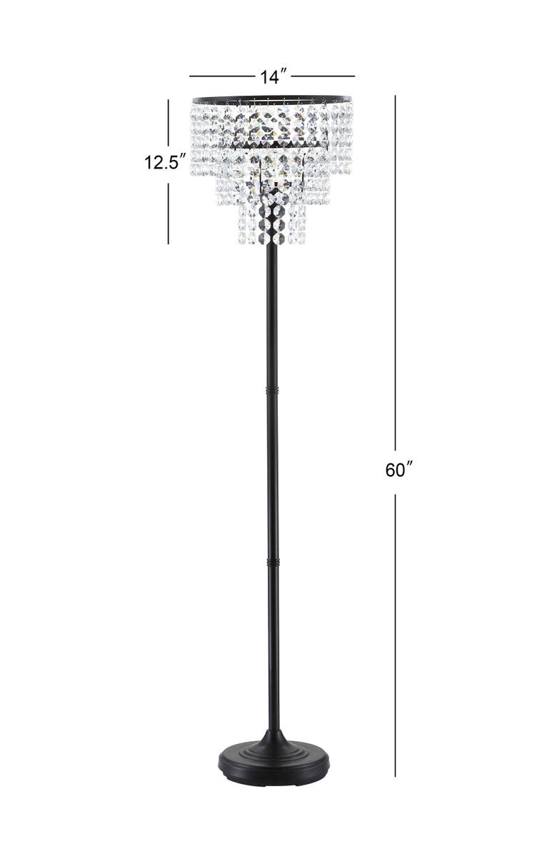 JONATHAN Y Juliette 60" Crystal/Metal Floor Lamp, Bronze / Clear, Alternate, color, Bronze