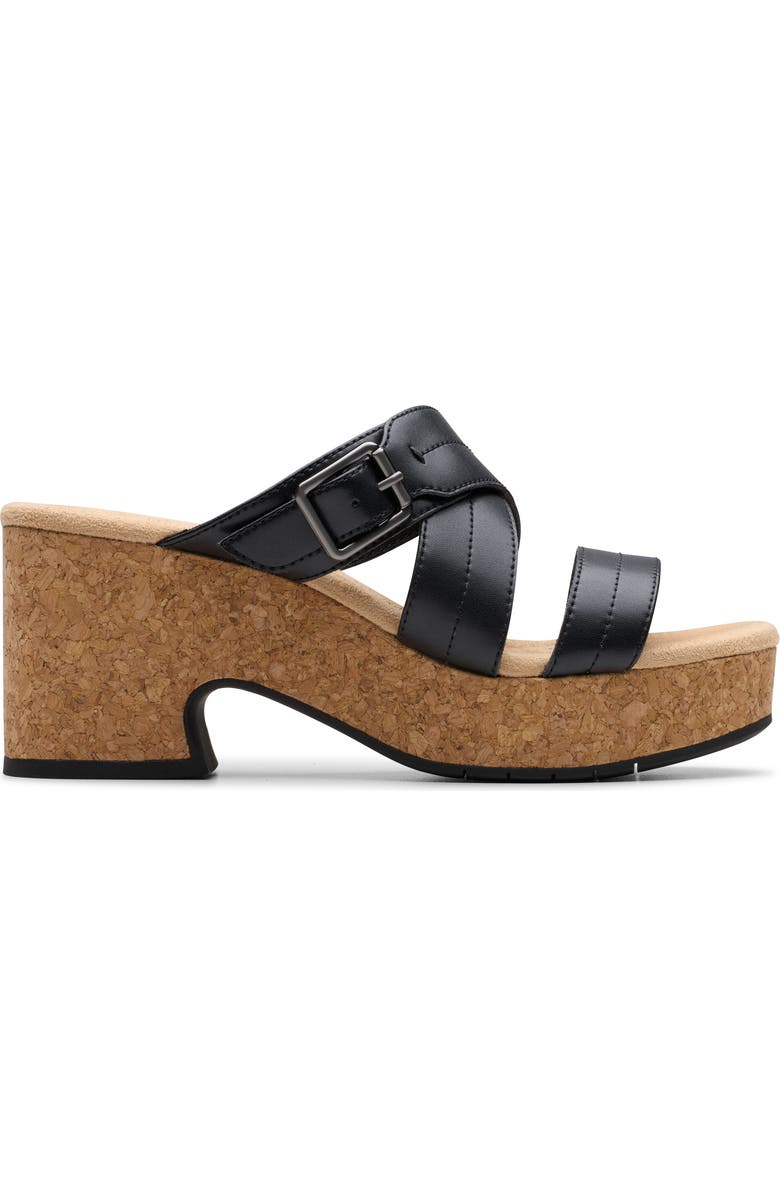 Clarks<sup>®</sup> Nerisa Holly Platform Sandal, Alternate, color, Black Leather