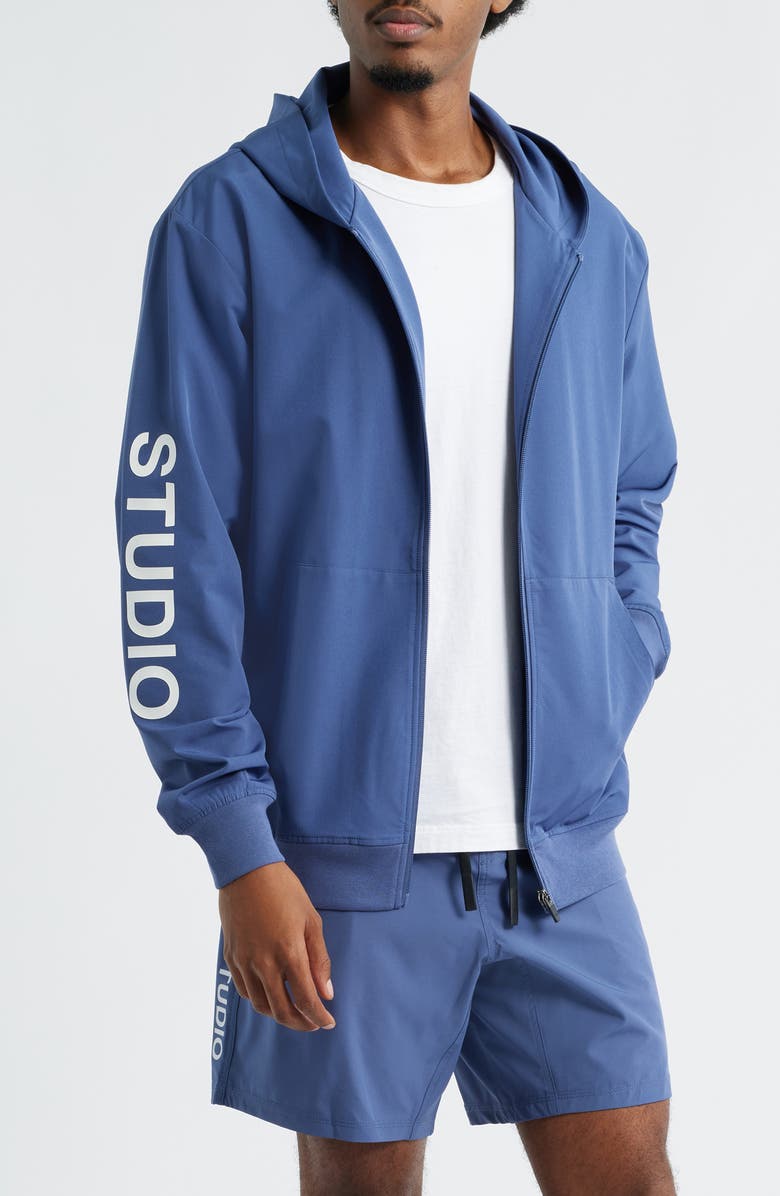 SANTO STUDIO Jett Lawrence Tempo Forever Tech Zip Jacket, Main, color, Blue