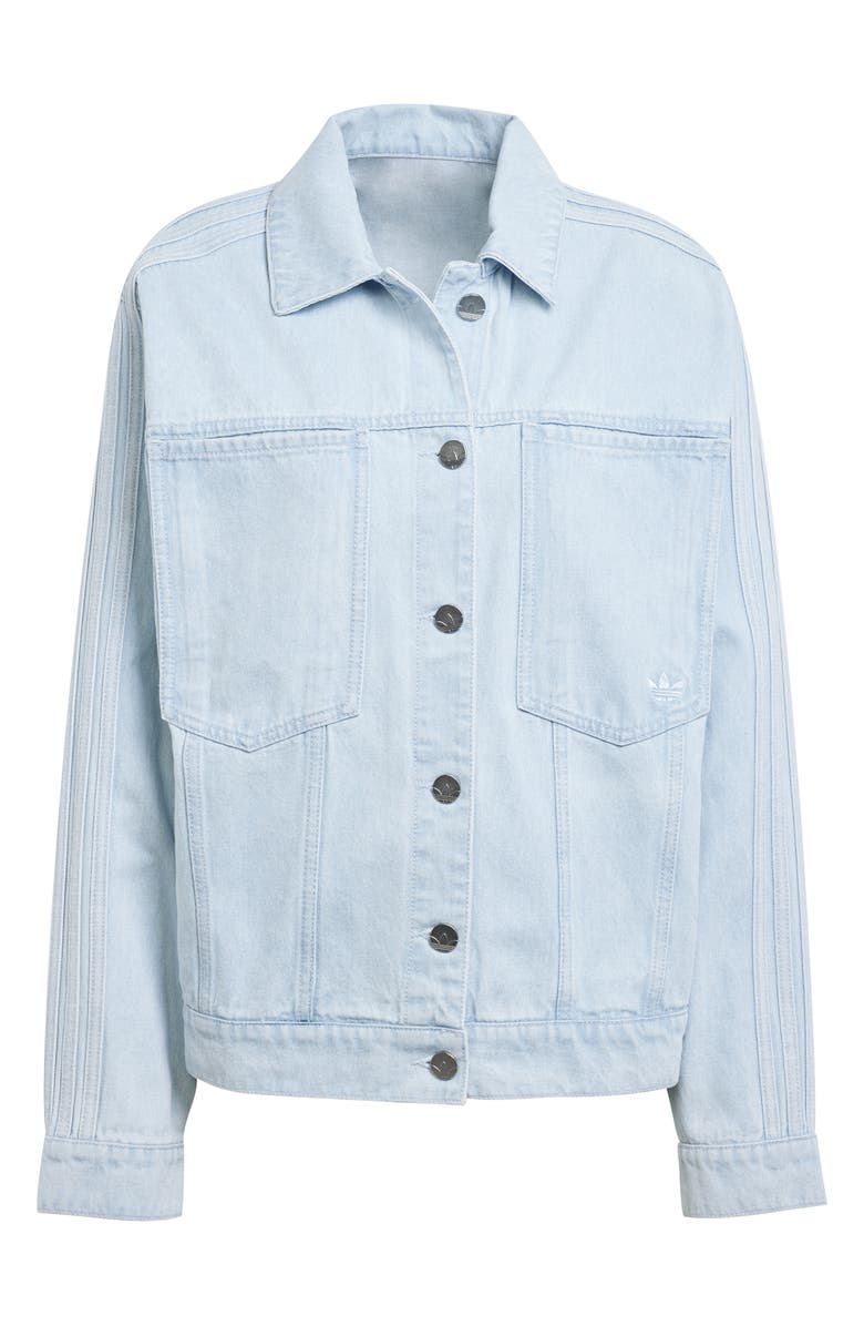 adidas Originals Essentials 3-Stripe Denim Jacket, Alternate, color,