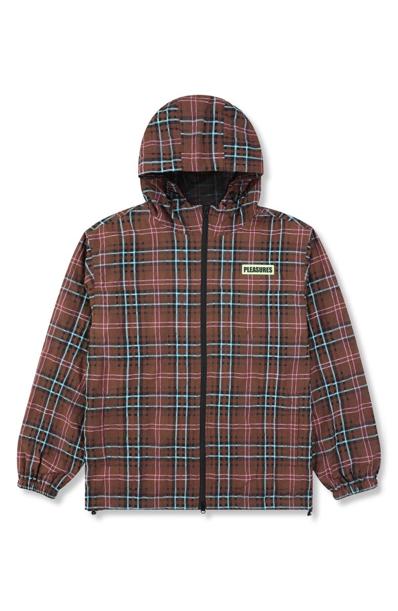 PLEASURES x Boiler Room Hooded Practice Zip Jacket, Alternate, color, Brown