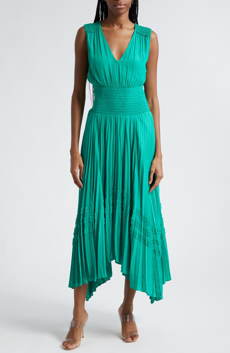 Ramy Brook Livia Sleeveless Handkerchief Hem Dress, Main, color, 