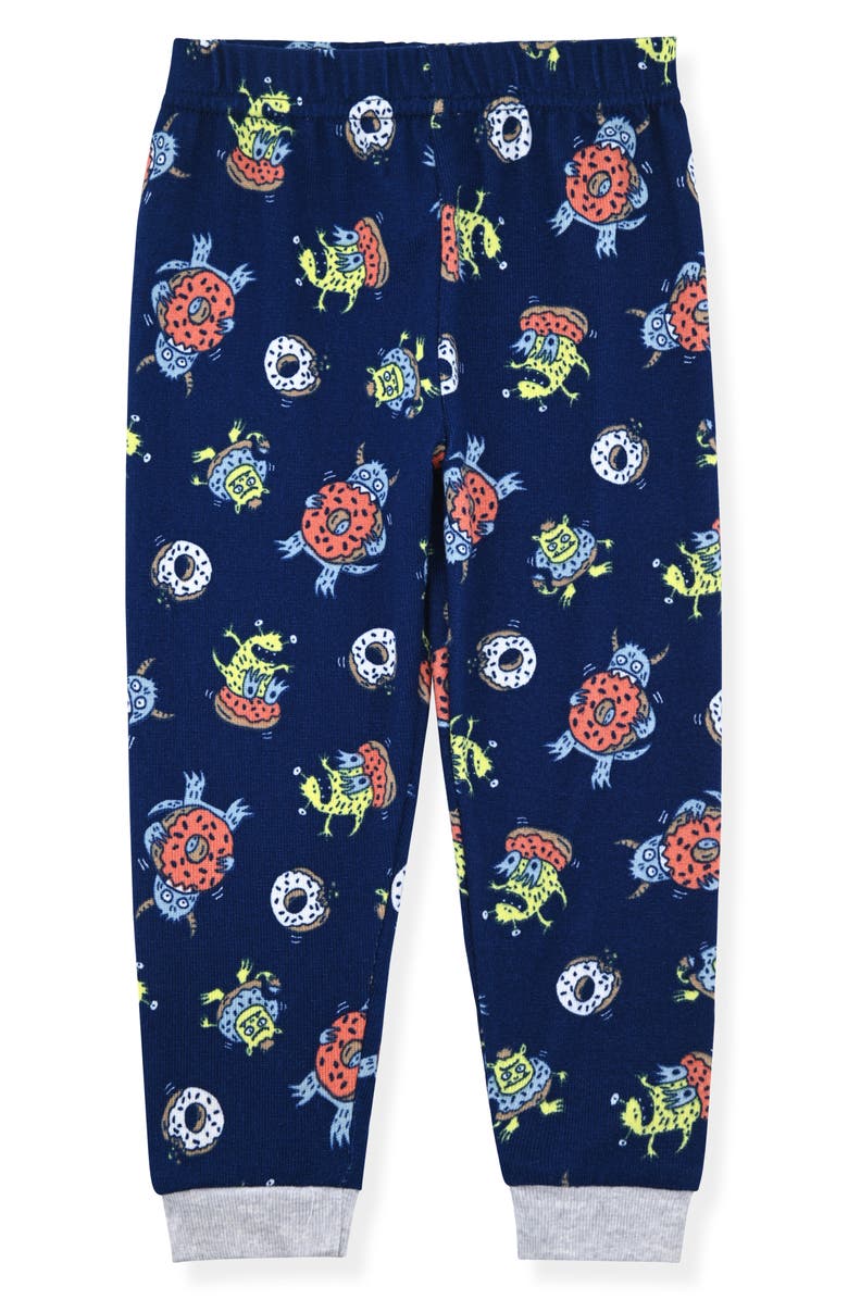 SLEEP ON IT Fitted Two-Piece Pajamas & Socks Set, Alternate, color, Navy