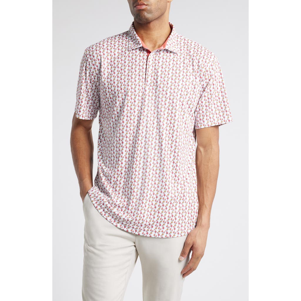 Swannies Erick Floral Golf Polo in Melon  product