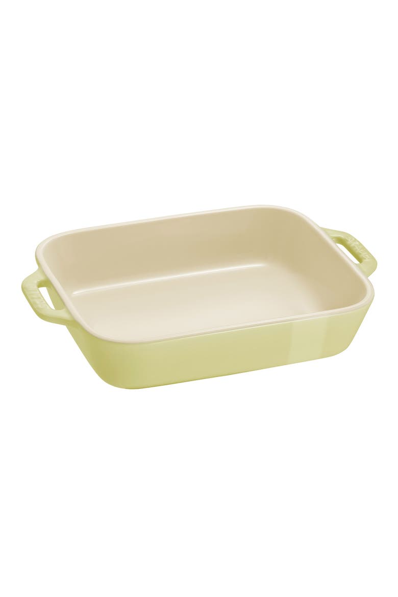 2-Piece Ceramic Rectangular Baking Dishes, Alternate, color, GREEN